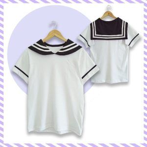 Molde Remera Cuello Marinero estilo Seifuku/Otaku | Patrón Digital PDF